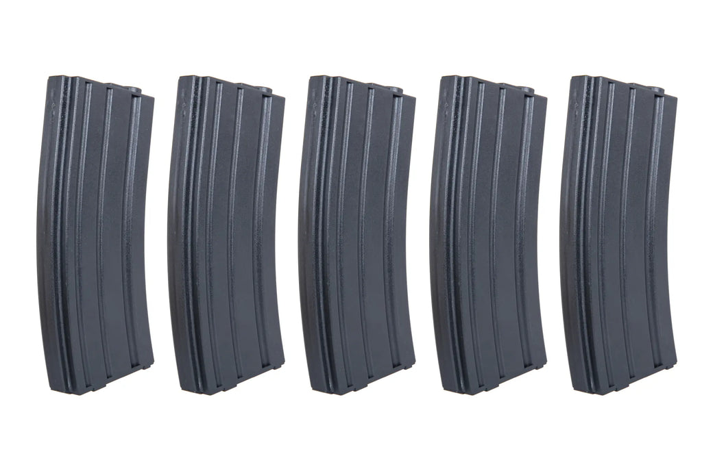 Set of 5 Mid-Cap SRC magazines for AR/M4 for 140 rounds Black + speedloader