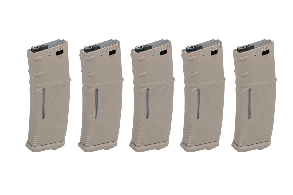 Mid-Cap 130/ 30 rounds Arcturus EMM M4/M16 Variable-Cap Magazine for M4/M16 Flat Dark Earth replicas (5 pack)