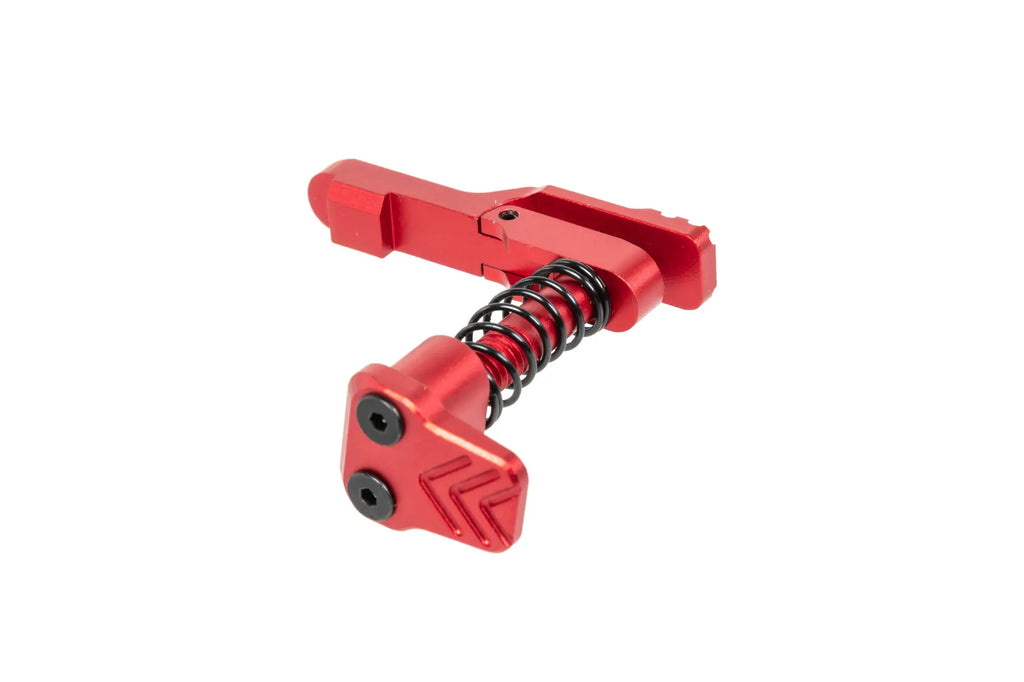 Aluminium Maxx Model Advanced type A magazine release for MTW M4 replicas Red