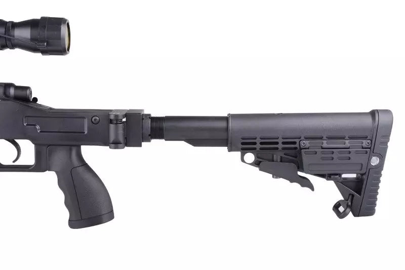 MB4412D Sniper Rifle Replica – with Scope and Bipod – Black