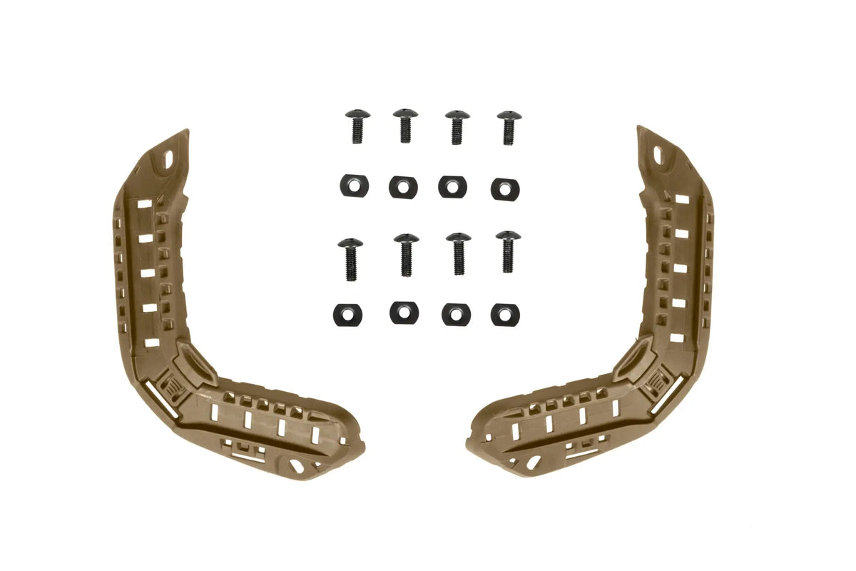Set of Mounting Rails for Super High Cut Helmets - Tan