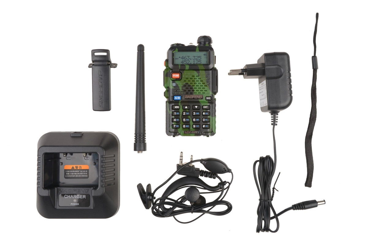 Manual Dual Band Baofeng UV-5R Radio - Short Battery (VHF/UHF) - Camo