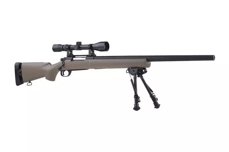 SW-04 Sniper Rifle Replica with Scope and Bipod - Tan