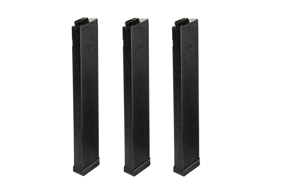 Set of 3 Mid-Cap 120 BB Magazines for KWA QRF Mod.2 Replicas