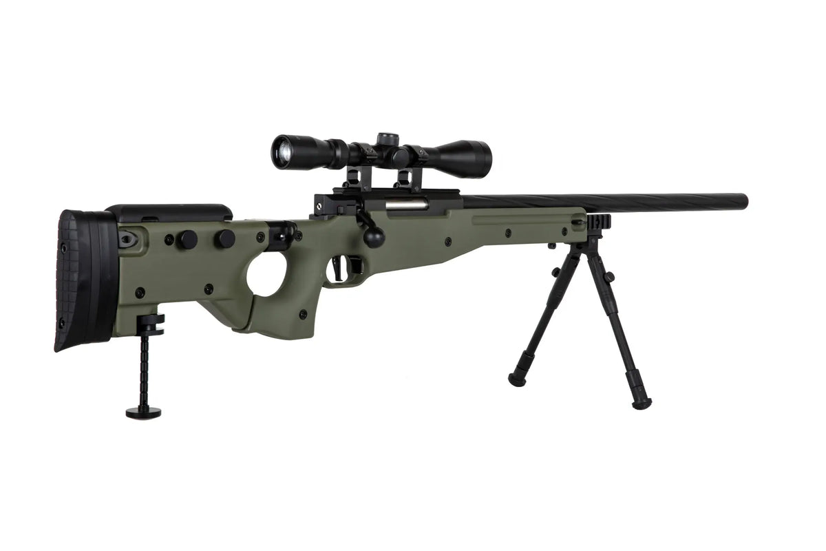 Specna Arms SA-S14 sniper airsoft rifle with scope and bipod Olive