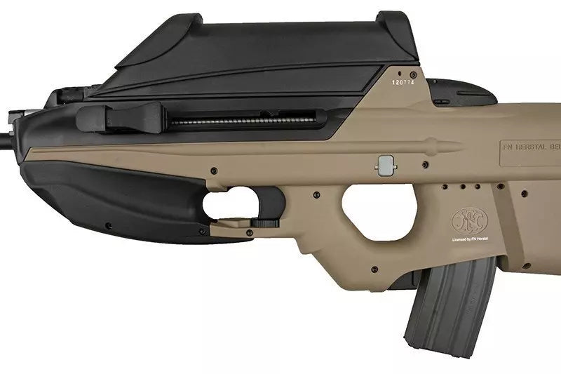 FN F2000 assault rifle replica with scope - tan