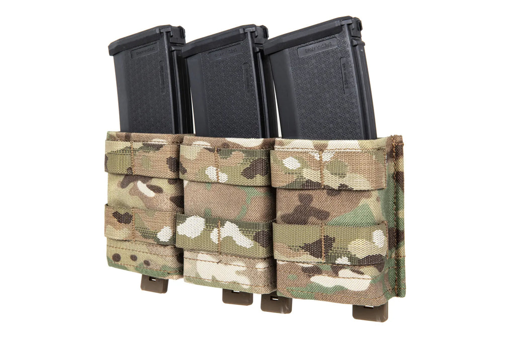 Triple open magazine pouch 7.62 mm Wosport Multicam