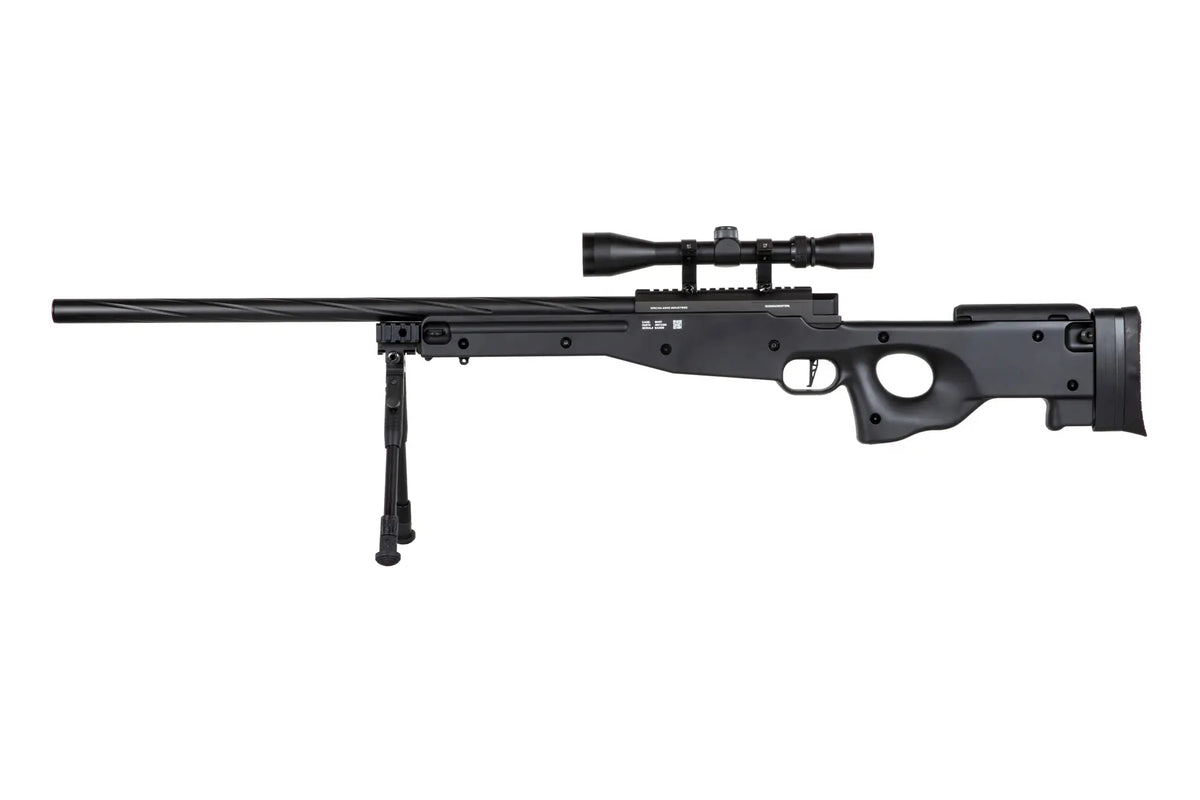 Specna Arms SA-S11 sniper airsoft rifle with scope and bipod Black