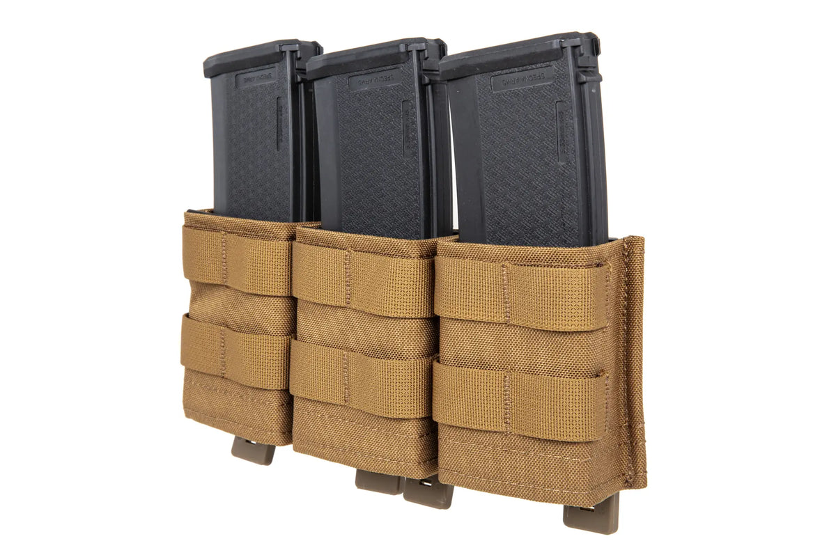 Triple open magazine pouch 7.62 mm Wosport Coyote Brown