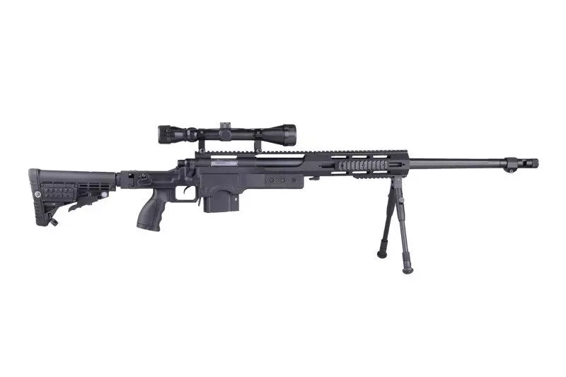 MB4412D Sniper Rifle Replica – with Scope and Bipod – Black