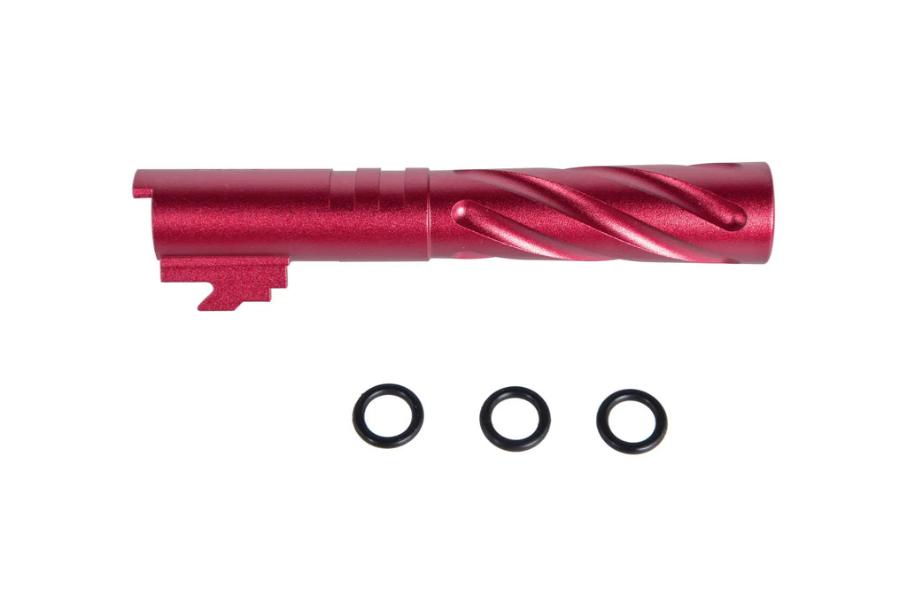 Aluminum outer barrel LA Capa Customs TORNADO for TM Hi-Capa 4.3 replica Red
