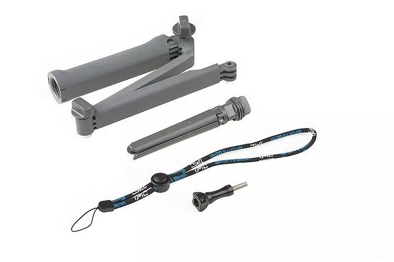 Adjustable Tripod with Mounts for Sports Cameras - Grey