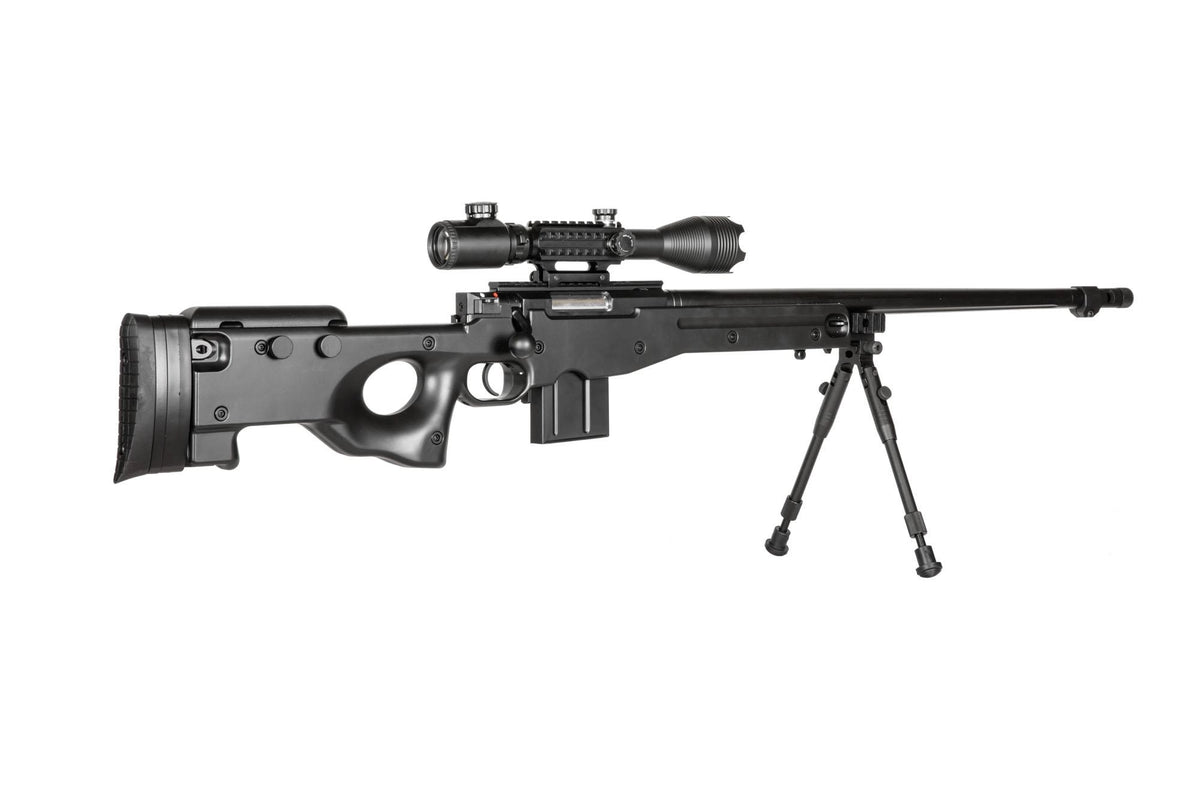4402D  sniper rifle replica (with scope and bipod) - black
