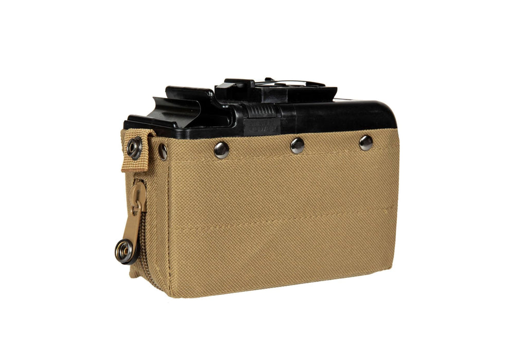 Box magazine 1200 balls for replica type M249 - TAN