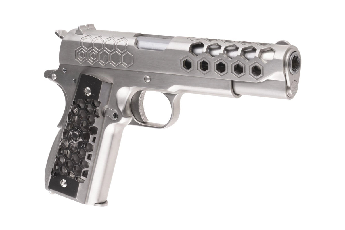 1911 Hex Cut V.3 Pistol Replica - silver