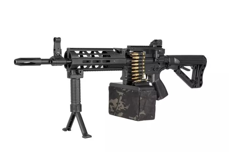 G&amp;G airsoft CM16 LMG Stealth machine gun Black (OUTLET)